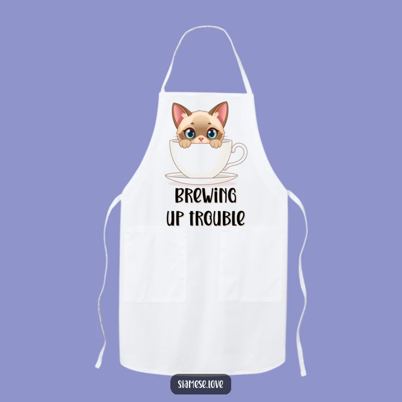 Funny Siamese Cat Apron: Kitchen Curiosity, Hilarious Chef's Accessory