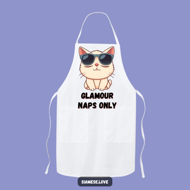 Funny Siamese Cat Sunglasses Apron - Kitchen Cool & Stylish Cat Gift!