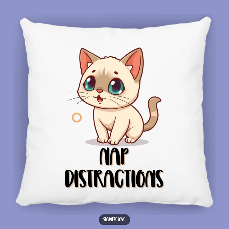 Funny Siamese Cat Laser Pillow: Comfy Surprise Chase, Best Funny Gift