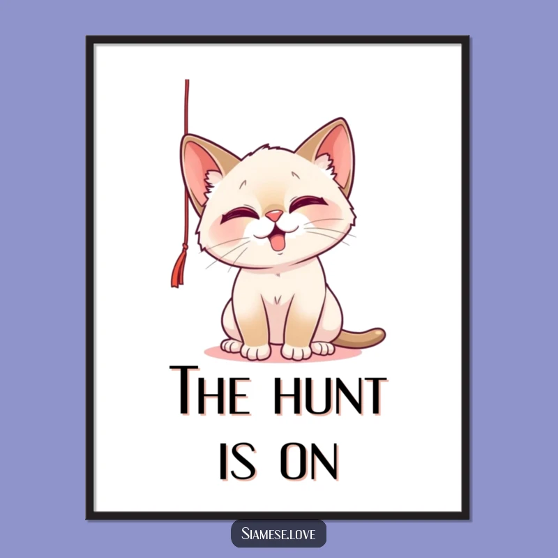 Funny Mischief Cat Digital Art: Playful Batting Wall Decor