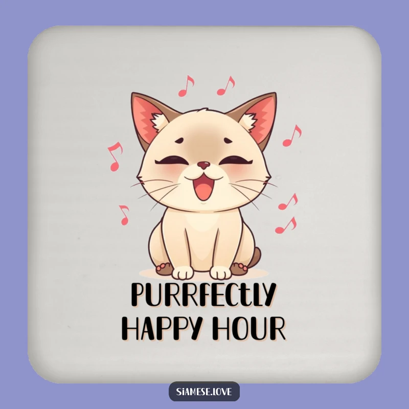 Funny Purring Cat Coaster, Musical Surface Protection, Humorous Table Decor