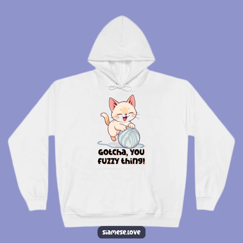 Cozy Funny Siamese Cat Yarn Hoodie: Warmth Meets Playful Delight