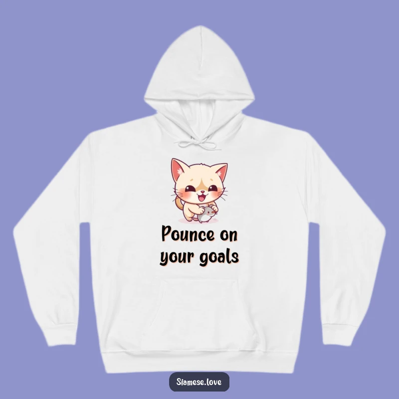 Funny Cat Mouse Toy Hoodie - Cozy Kawaii Siamese Sweatshirt, Great Gift!