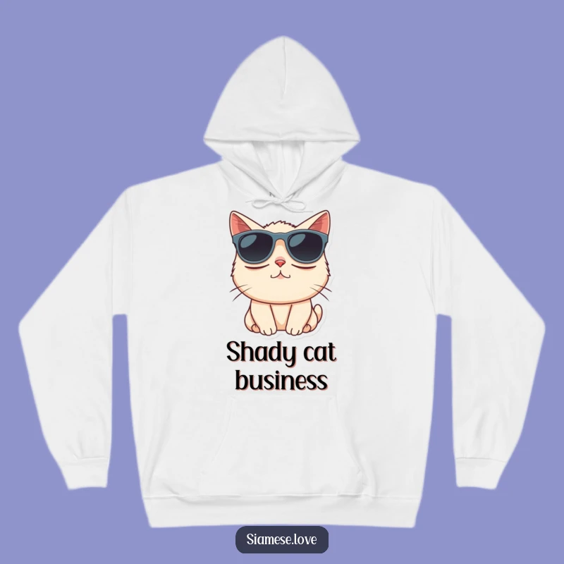 Funny Siamese Cat Sunglasses Hoodie - Cozy & Chill Funny Cat Lover Gift!