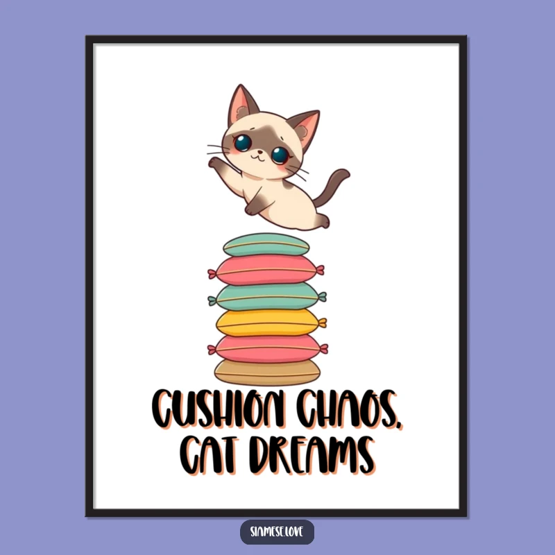 Funny Free Printable Wall Art: Leaping Cat Art, Quirky Downloadable Decor!