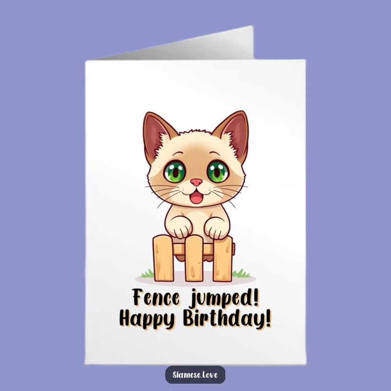 Free Printable Surprised Siamese Cat Birthday Card - Funny Downloadable Gift for Cat Lovers