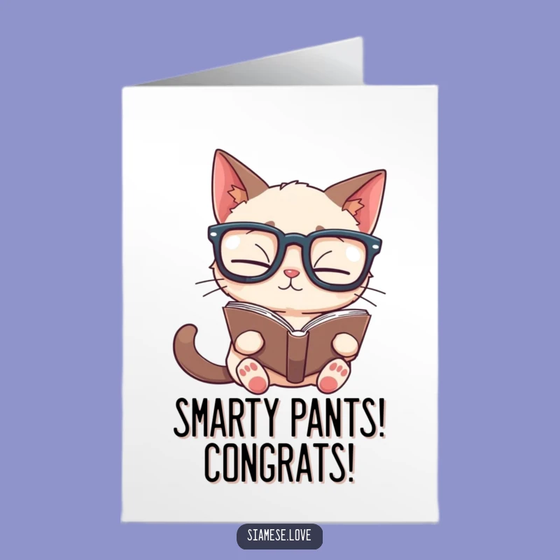 Free Printable Smarty Cat Congrats Card - Hilarious Downloadable Gift!