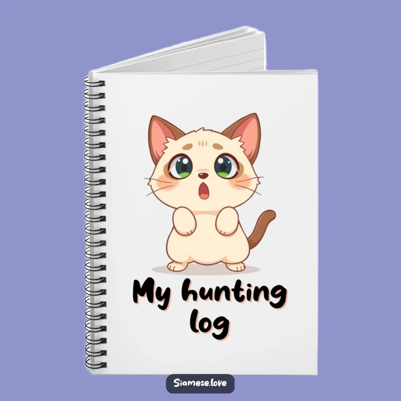Funny Cat Journal - Surprised Siamese Pounce, Perfect Funny Gift for Notes