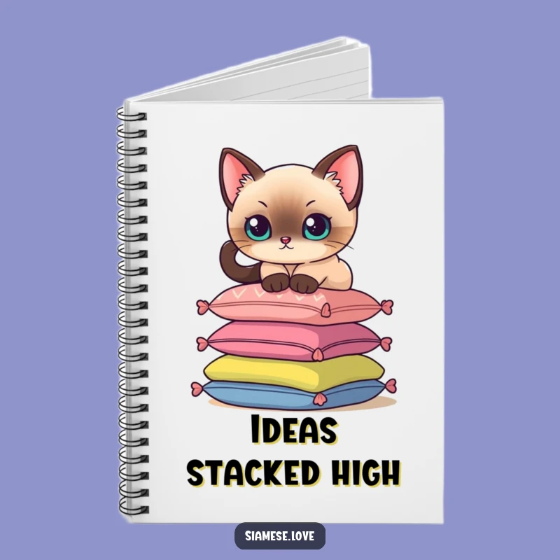 Funny Siamese Cat Notebook: Jot Down Ideas with Feline Grace