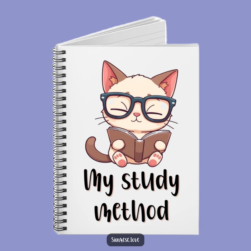 Funny Siamese Cat Upside Down Book Notebook - Hilarious Journal Gift!