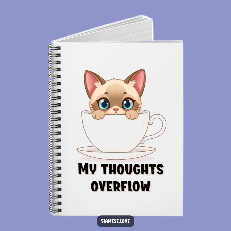Funny Siamese Cat Notebook: Jot Down Ideas with Feline Curiosity