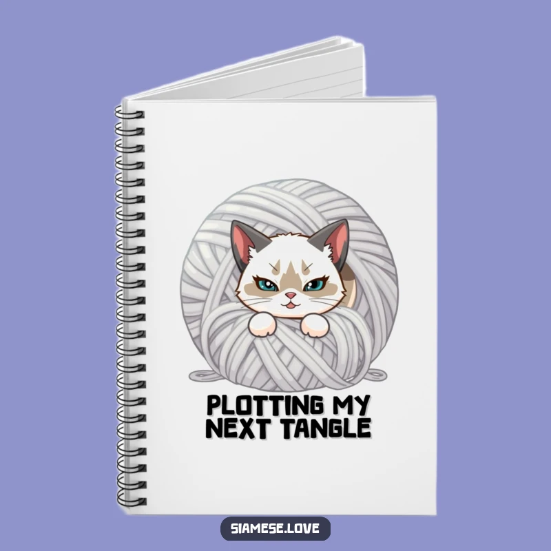 Funny Siamese Cat Notebook: Jot Down Ideas with Mischievous Cuteness