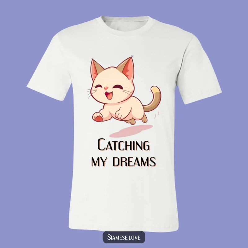 Funny Siamese Cat T-Shirt: Tail Chasing Blur Tee - A Hilarious Gift!