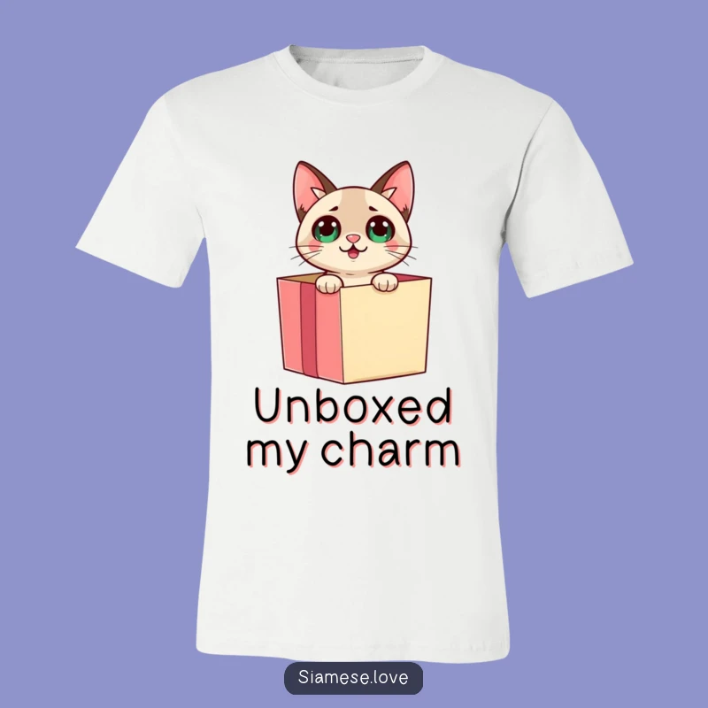 Funny Surprise Siamese Cat T-Shirt: Wear Your Joyful Reveal