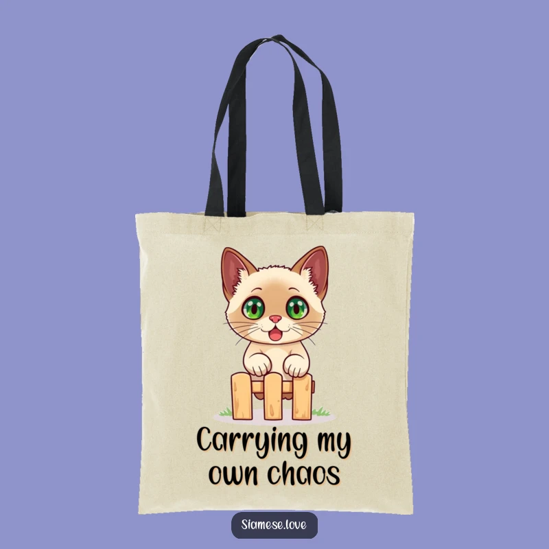 Funny Siamese Cat Tote Bag - Surprise Pet Shopping Bag