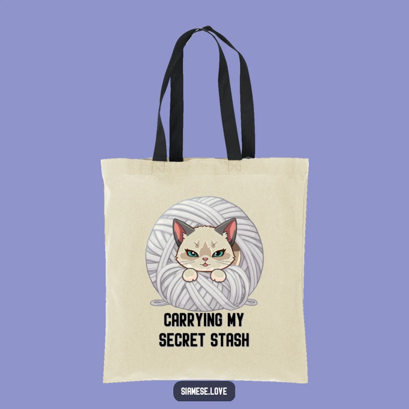 Funny Siamese Cat Tote Bag: Carry Your Essentials with Mischief